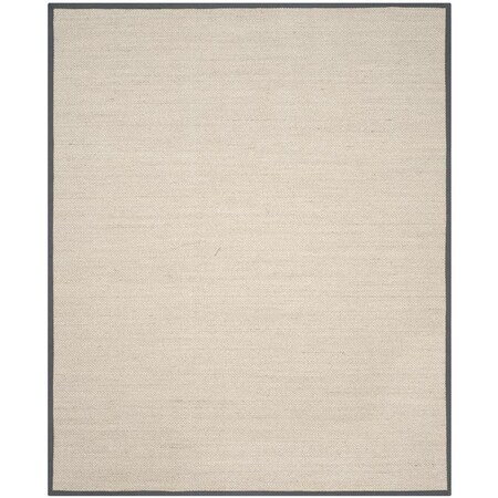 Safavieh 11 x 15 ft. Natural Fiber Power Loomed Rug, Large Rectangle - Marble & Dark Grey NF143D-1115
